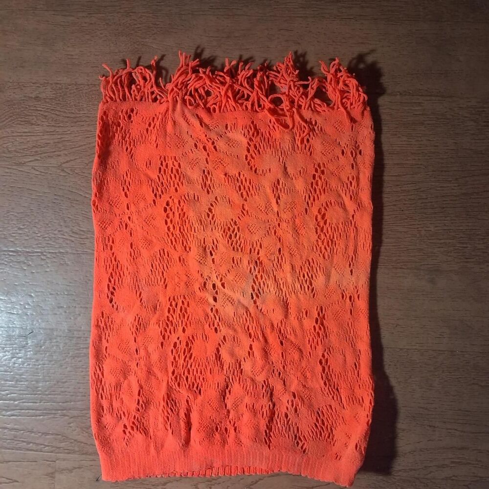 Shein Women's Orange and Red Skirt